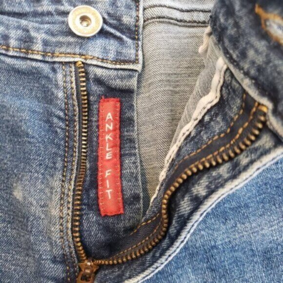 Jimmy & Jordan Men's Jean Size 34 x 30 Faded Distressed Skinny Ankle Fit - Picture 14 of 14